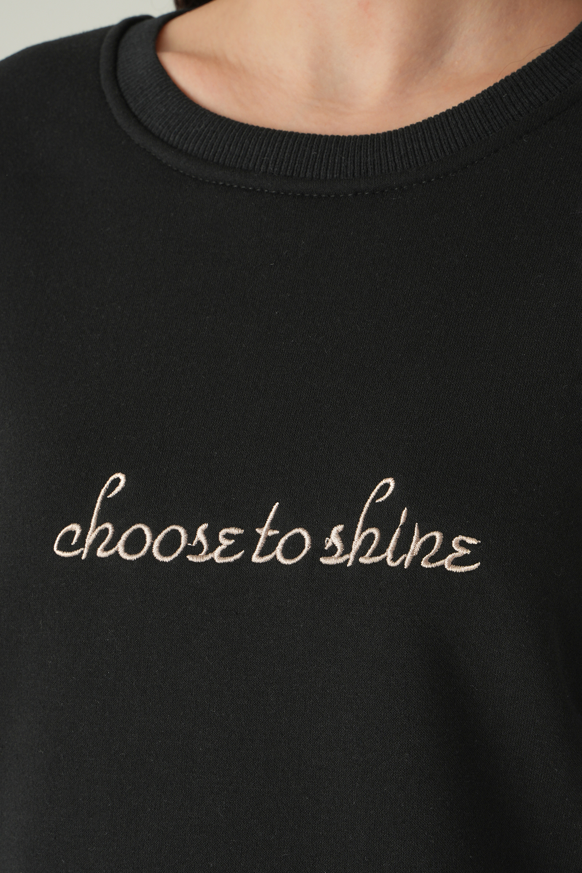 Siyah Bisiklet Yaka Sweat 1984 - 4