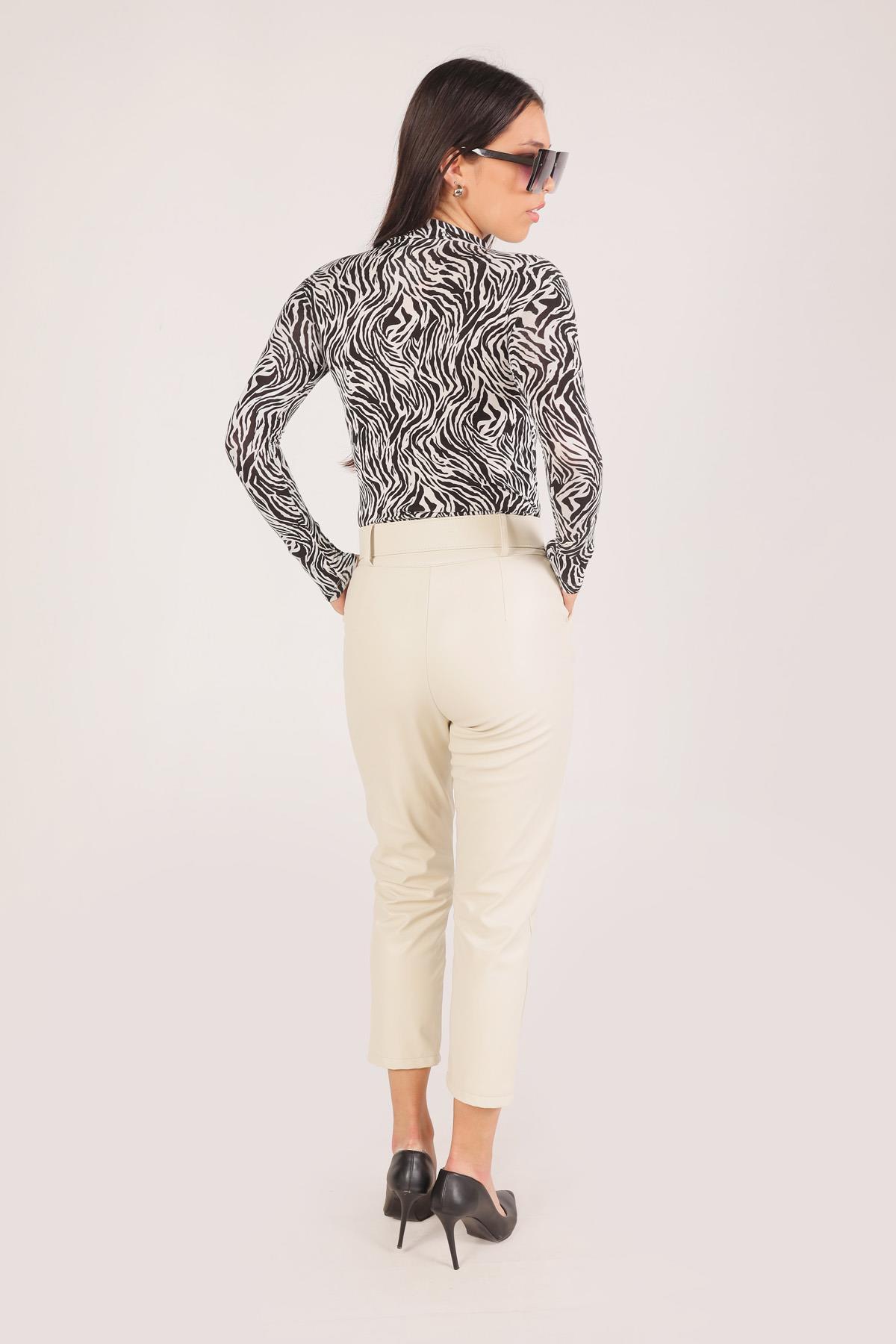 1999 Kaplama Kemer Deri Pantolon Taş - 3