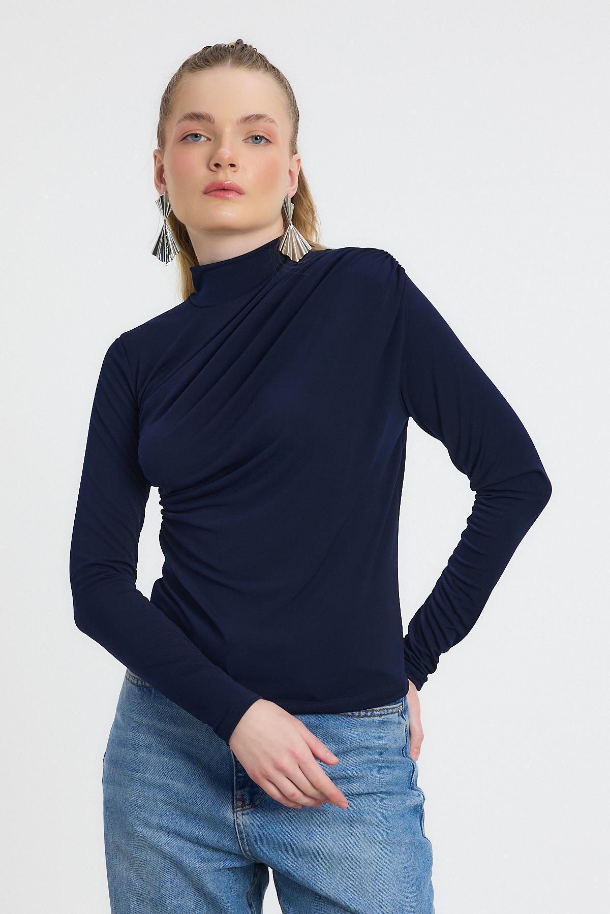 20059 Büzgü Detay Sandy Bluz Laci - 3