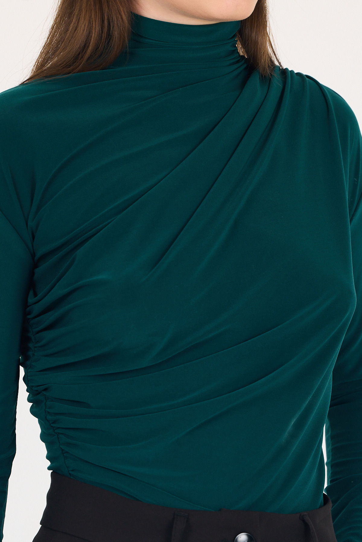 Zümrüt Büzgü Detay Sandy Bluz 20059 - 4