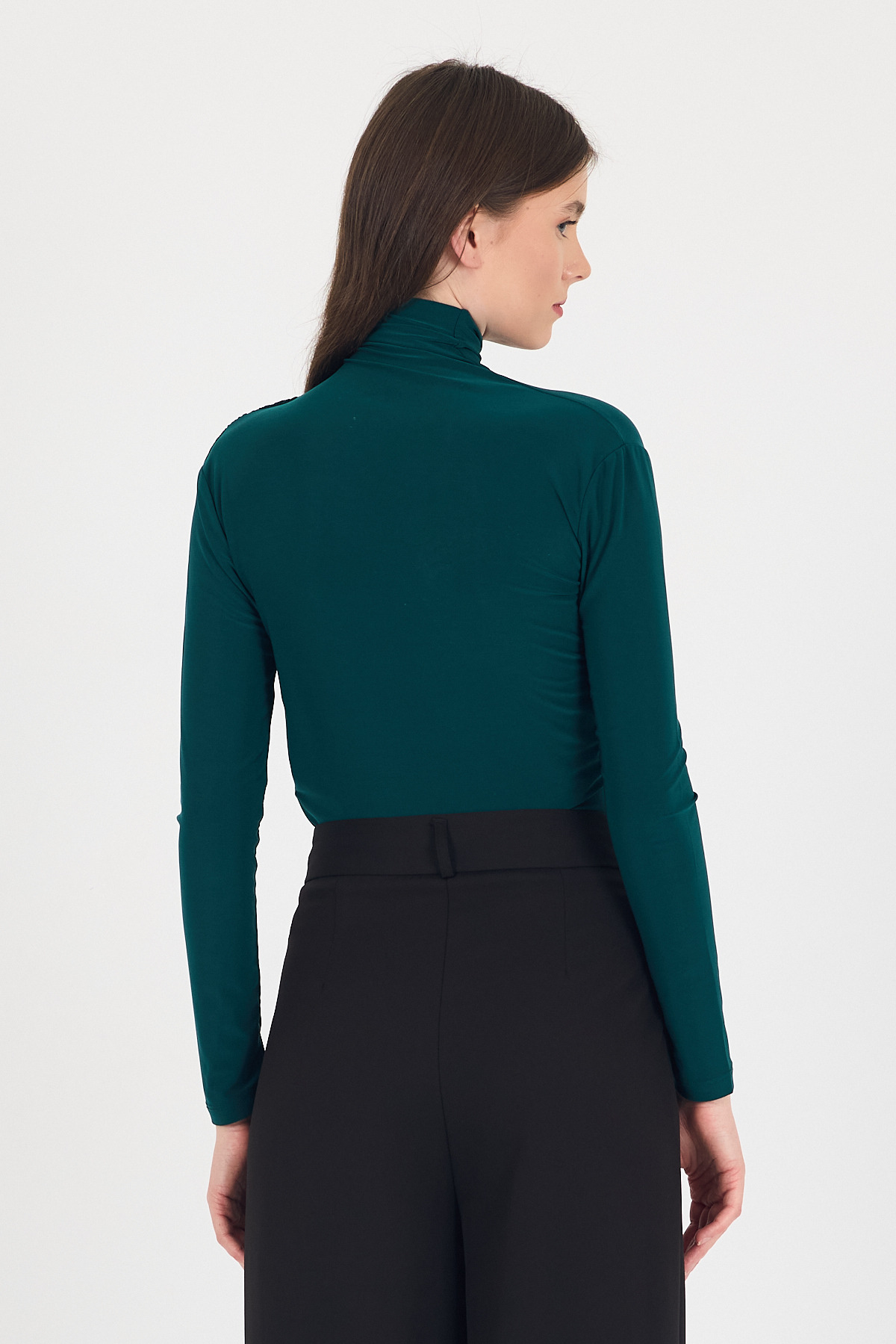 Zümrüt Büzgü Detay Sandy Bluz 20059 - 5