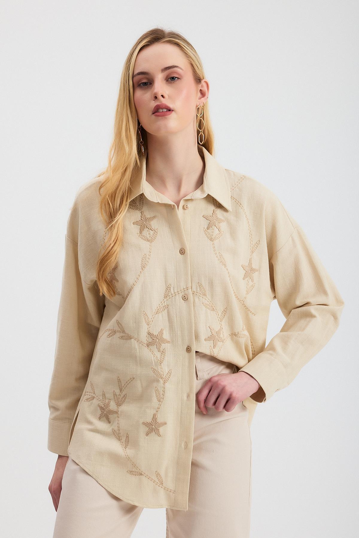 Taş Çiçek Nakışlı Gömlek 2006 - 2