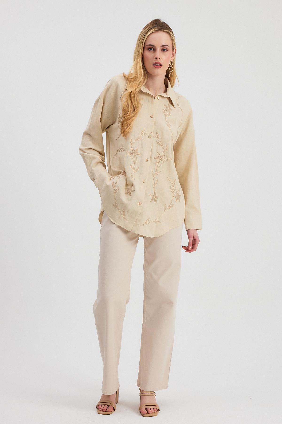 Taş Çiçek Nakışlı Gömlek 2006 - 3