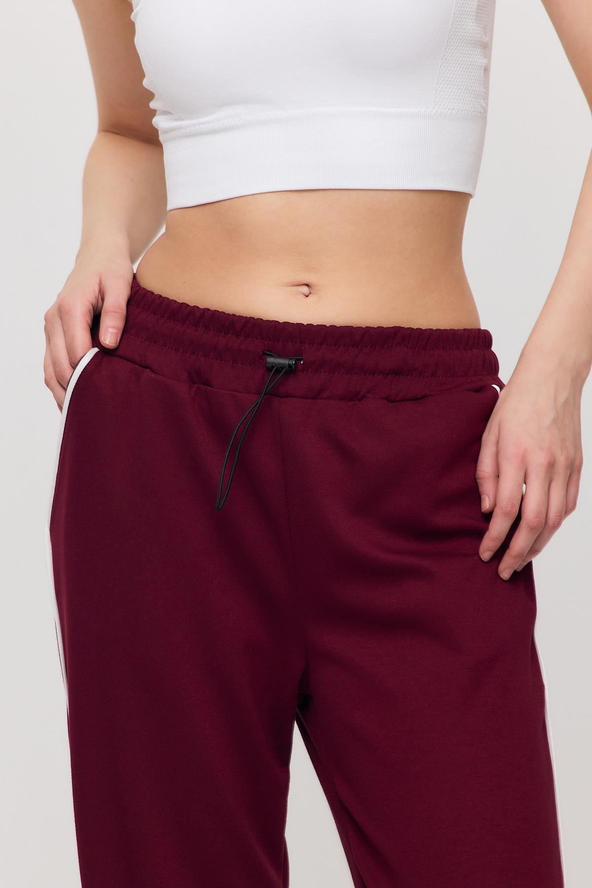 2009 Ara Biye Detay Eşofman Bordo-Beyaz - 4