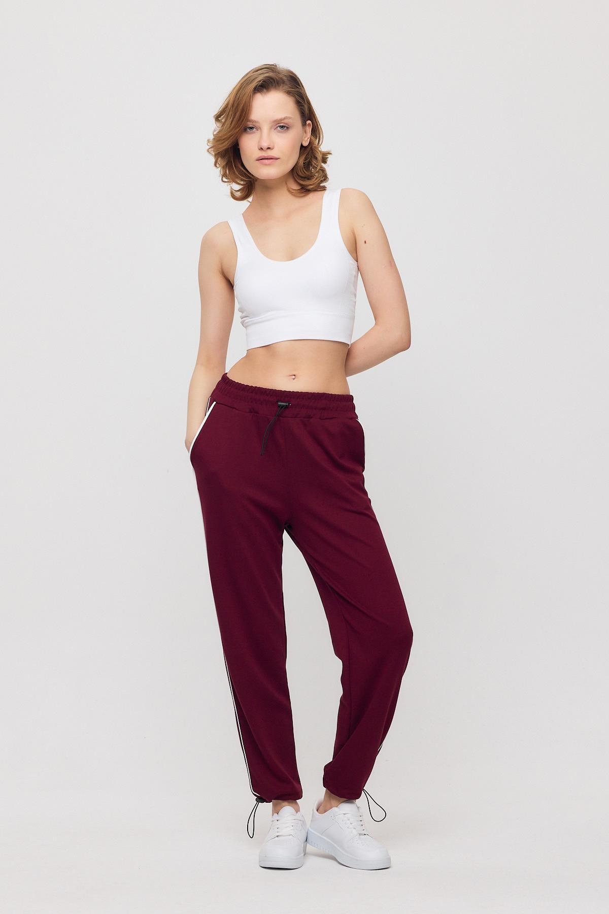 2009 Ara Biye Detay Eşofman Bordo-Beyaz - 1