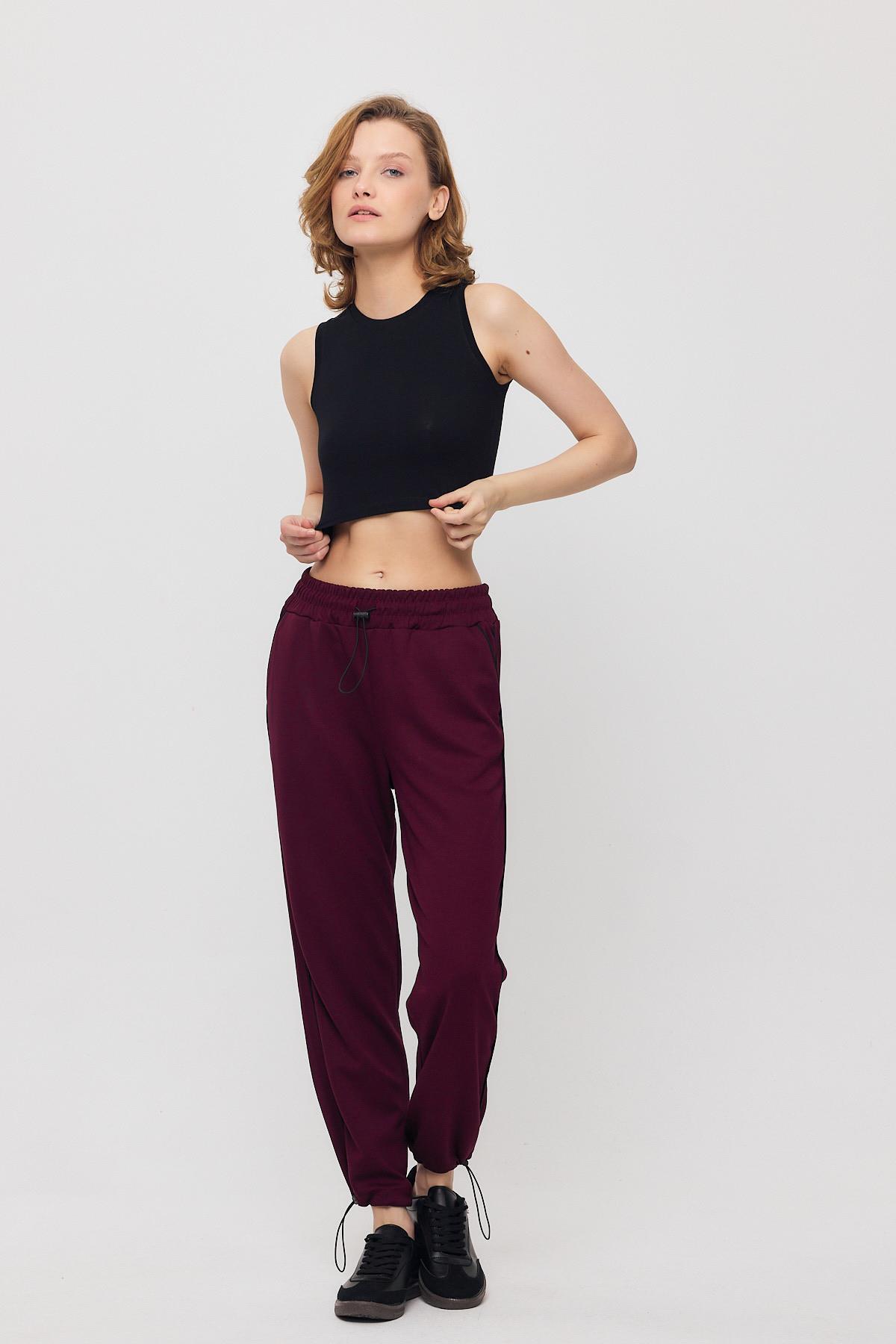 2009 Ara Biye Detay Eşofman Bordo-Siyah - 6