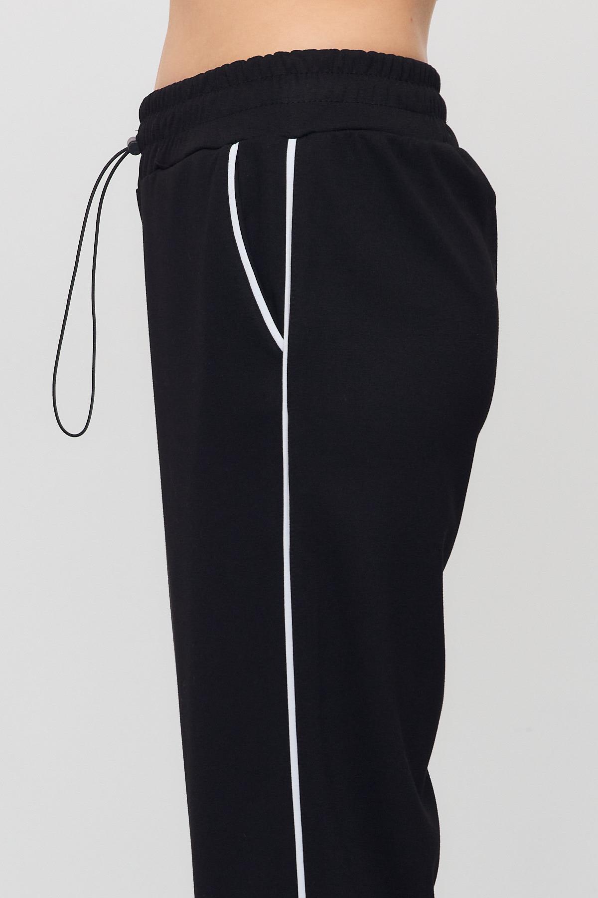 2009 Ara Biye Detay Eşofman Siyah-Beyaz - 4