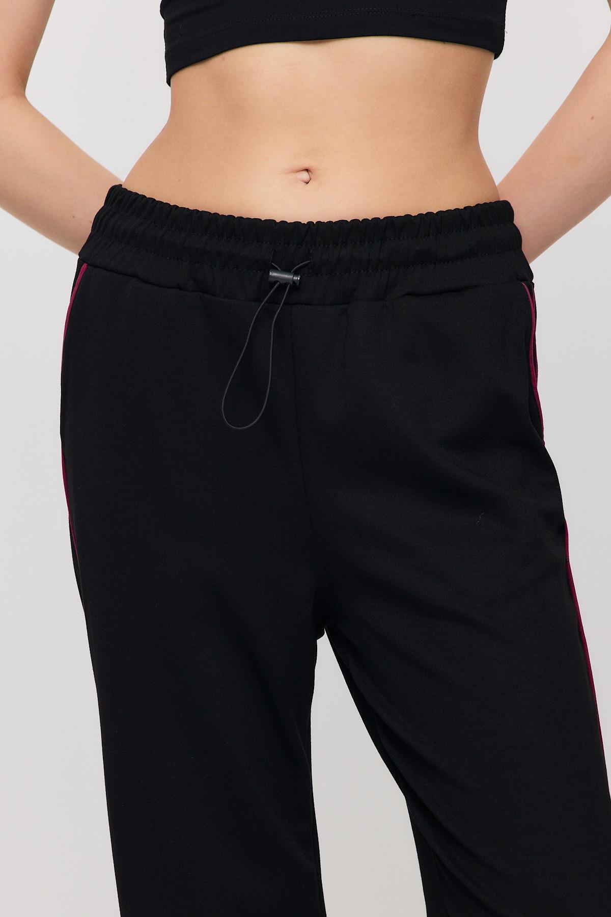 2009 Ara Biye Detay Eşofman Siyah-Bordo - 4