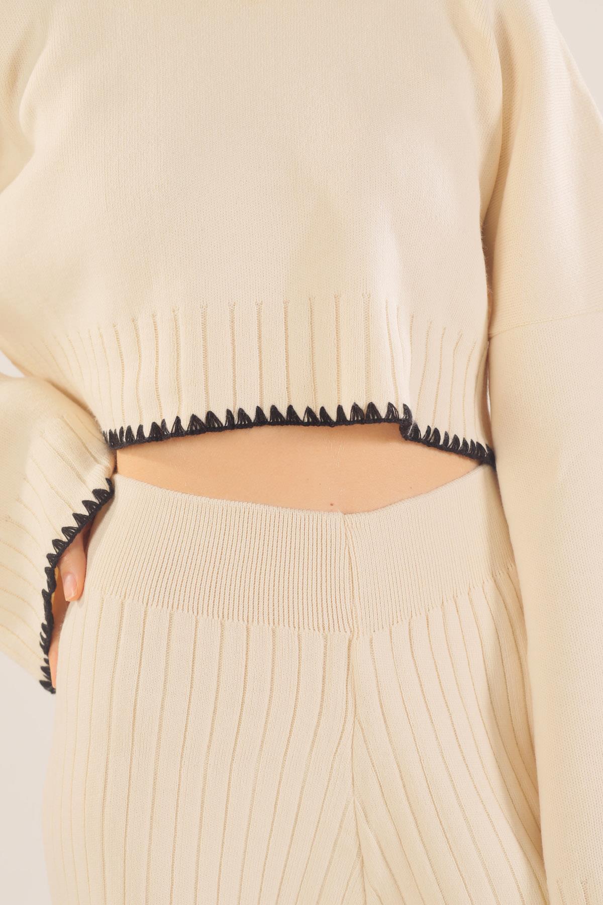 20102 İspanyol Paça Takım Bej - 3