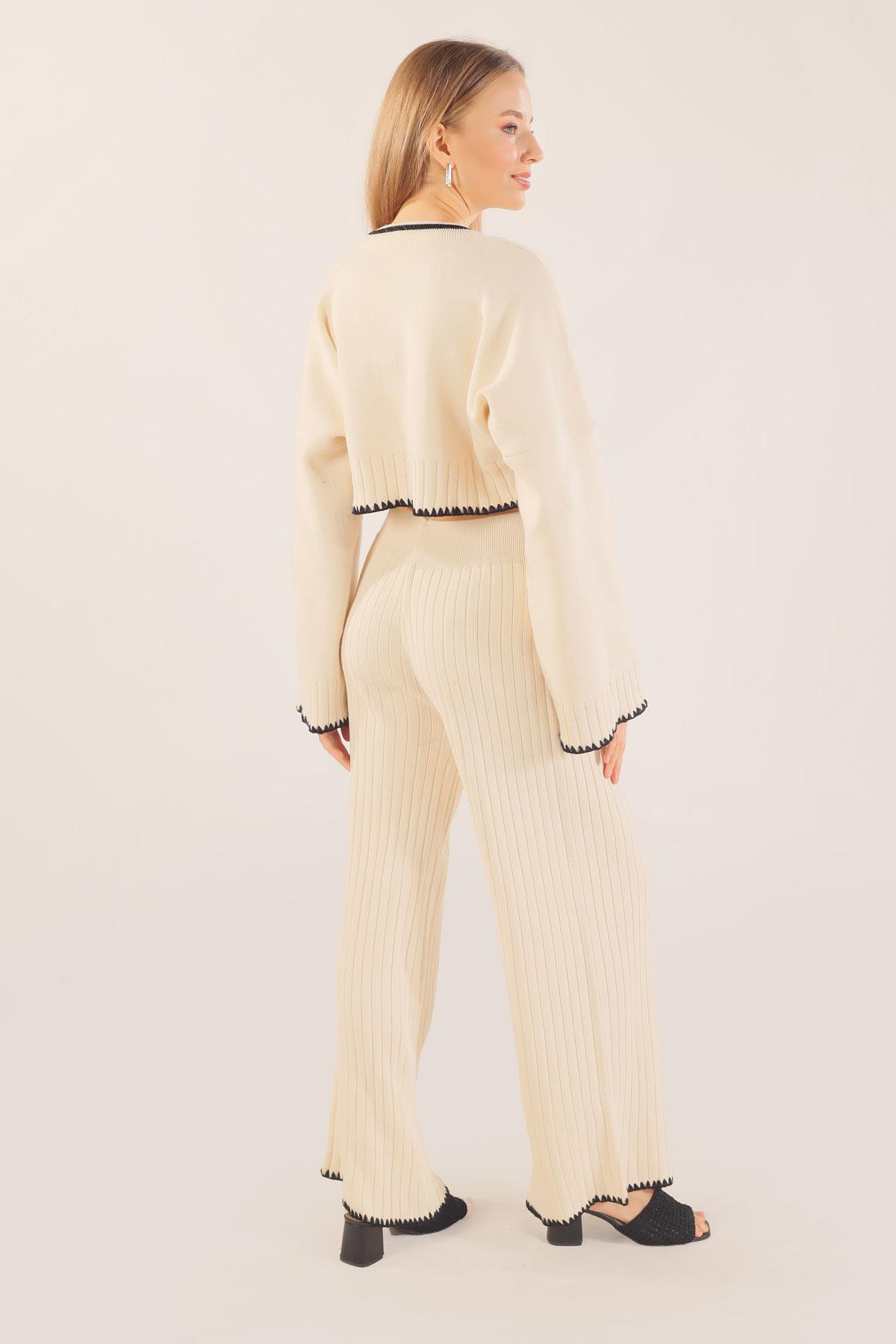 20102 İspanyol Paça Takım Bej - 5