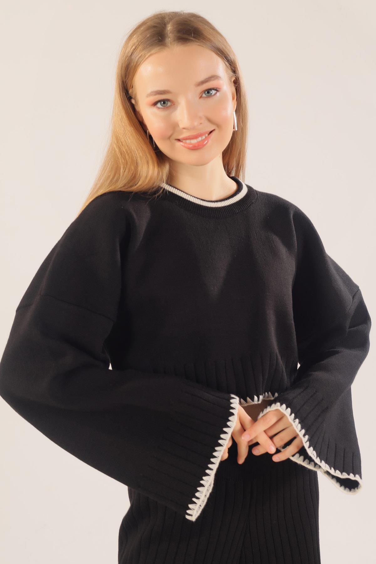 20102 İspanyol Paça Takım Siyah 