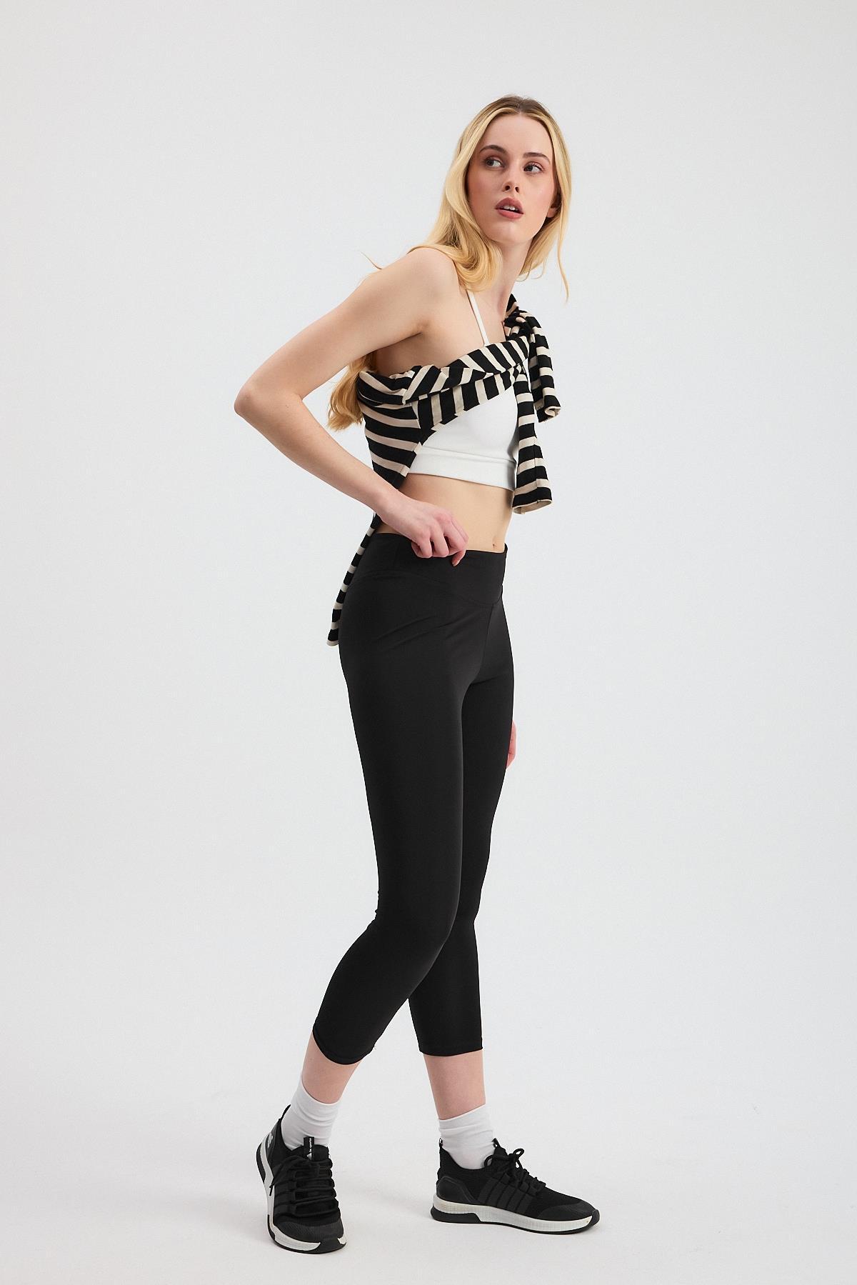 2011 Düz Paça Tayt Siyah - 7