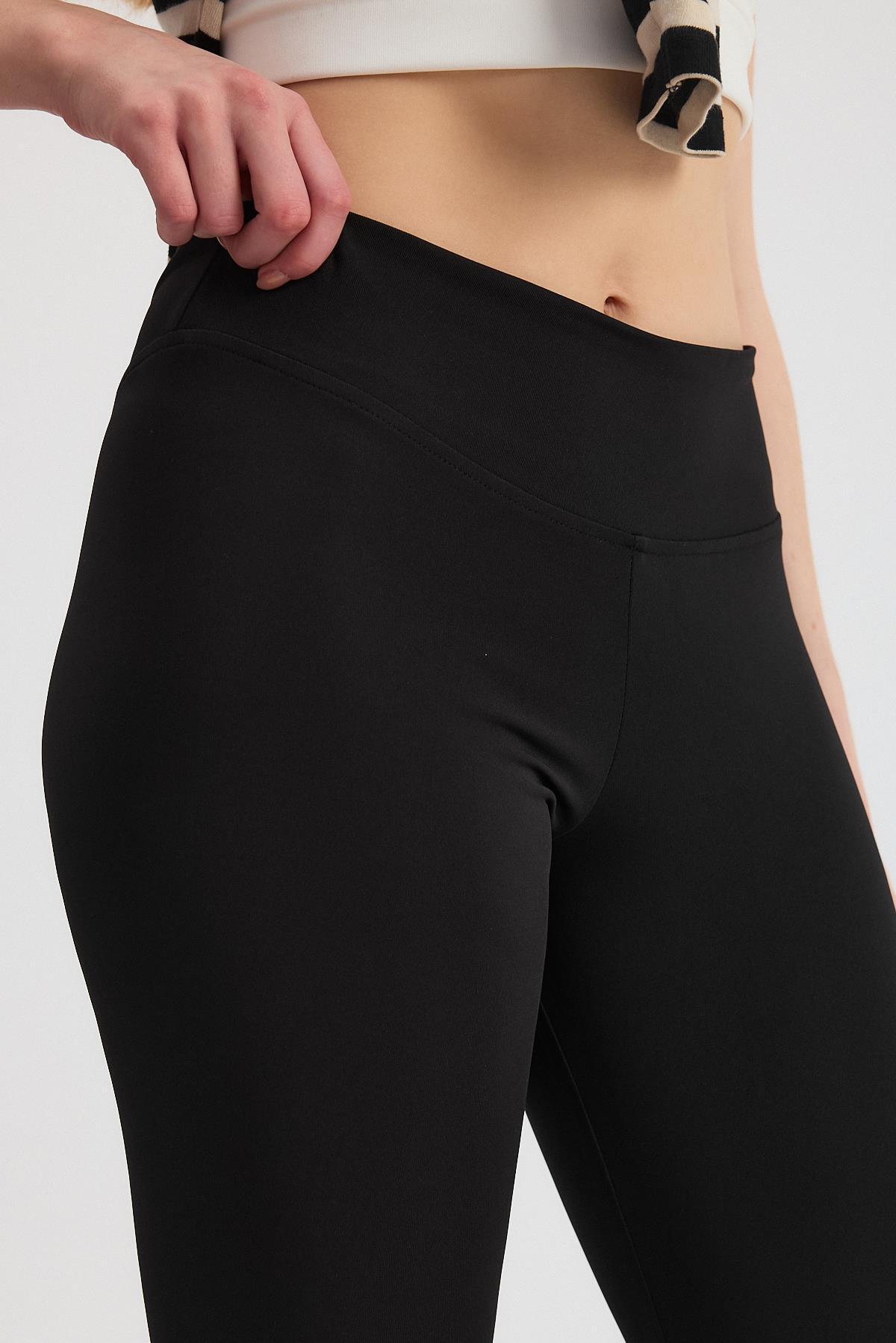 Siyah Düz Paça Tayt 2011M - 4