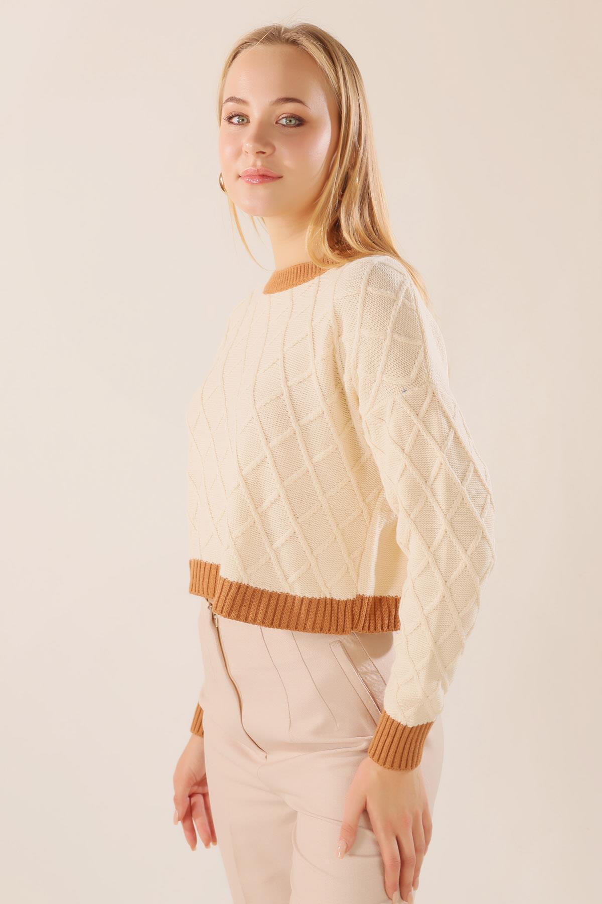 Bej Kol Yaka Bel Biyeli Kazak 20126 - 6