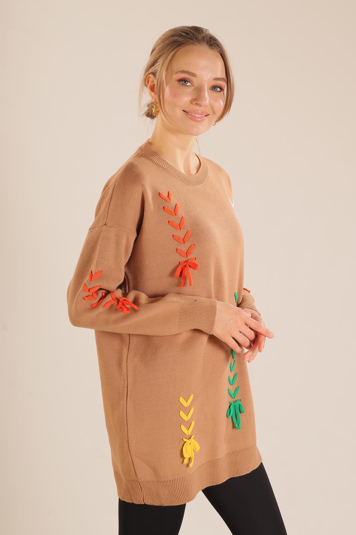 2024 İp Nakışlı Kazak Camel - 7