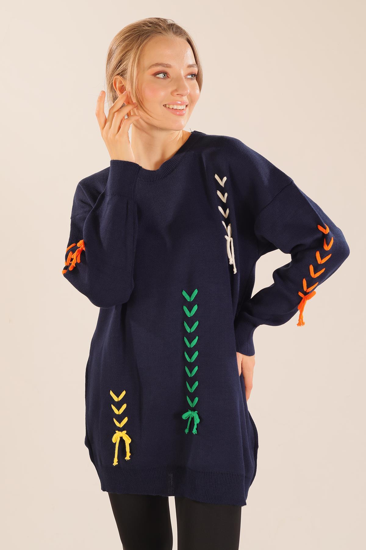 Laci İp Nakışlı Kazak 2024 