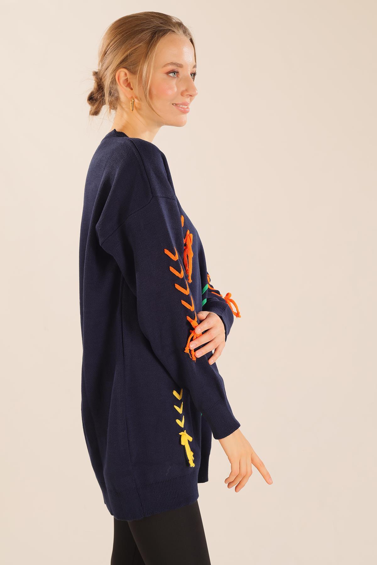 Laci İp Nakışlı Kazak 2024 - 4