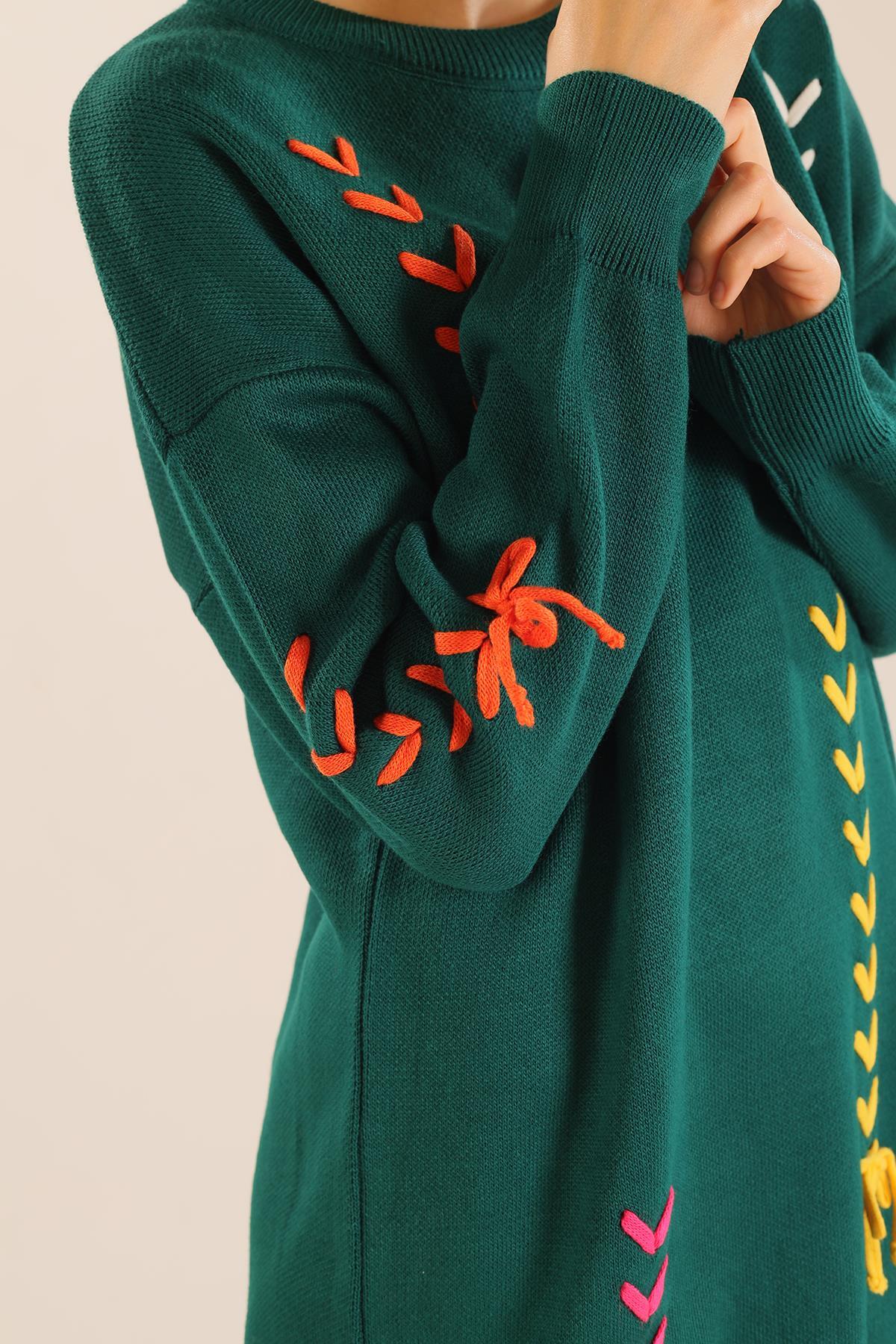 Nefti İp Nakışlı Kazak 2024 - 7