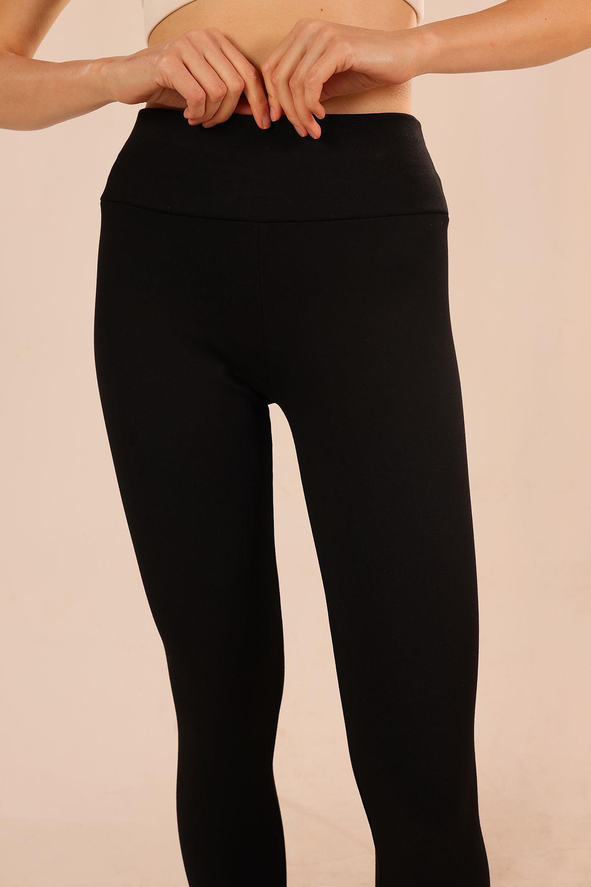 Siyah Düz Çelik Tayt 2050 - 6