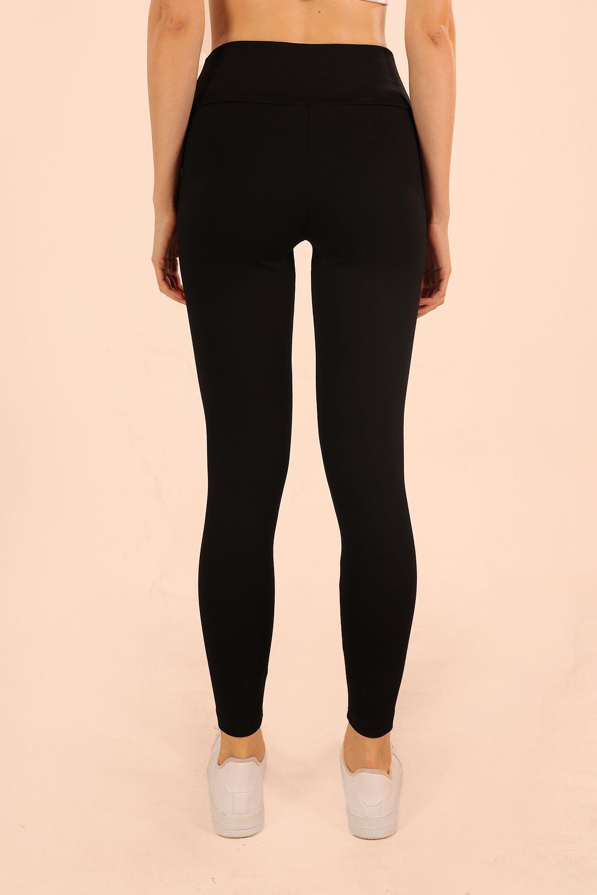 Siyah Düz Çelik Tayt 2050 - 7