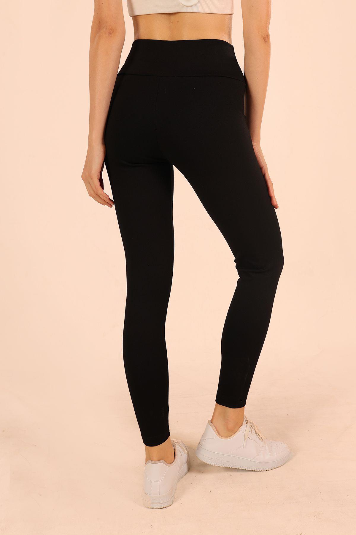 Siyah Düz Çelik Tayt 2050 - 8