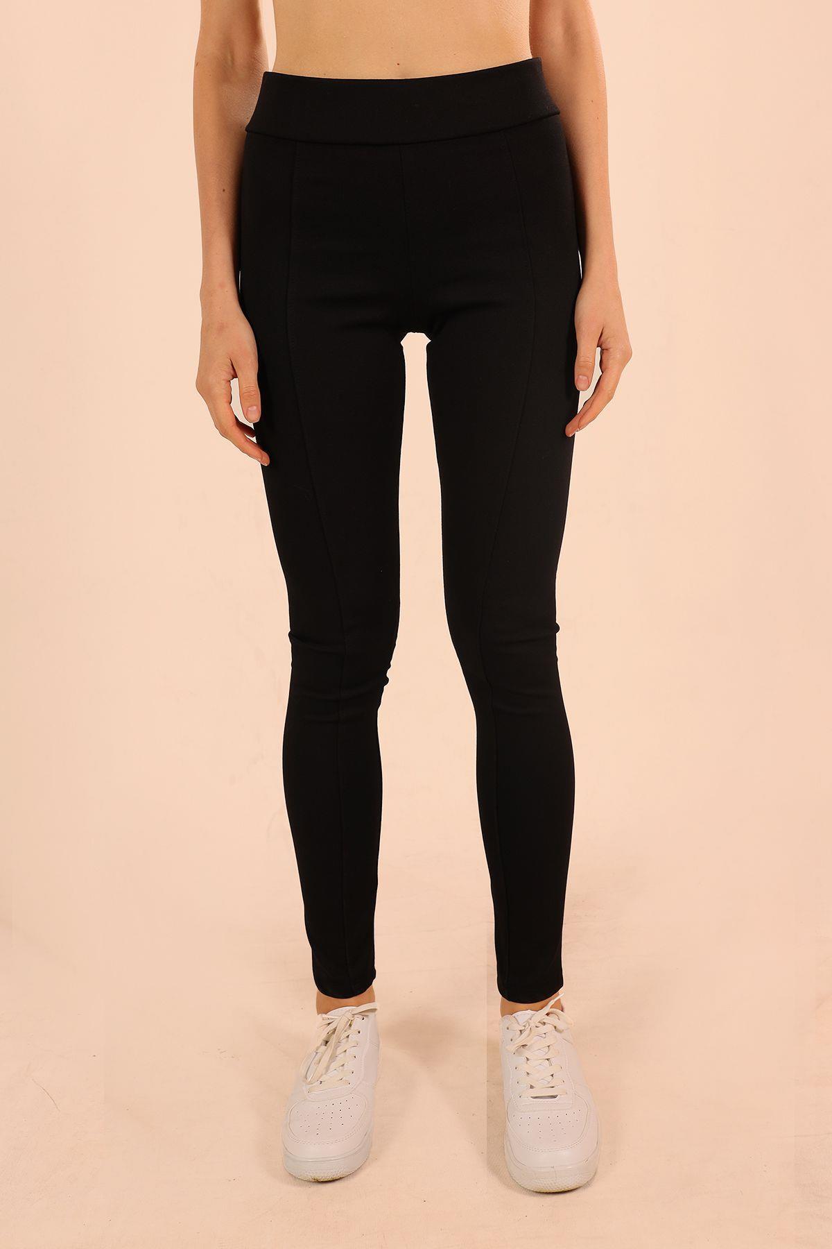 Siyah Önü Çımalı Tayt 2057 - 3