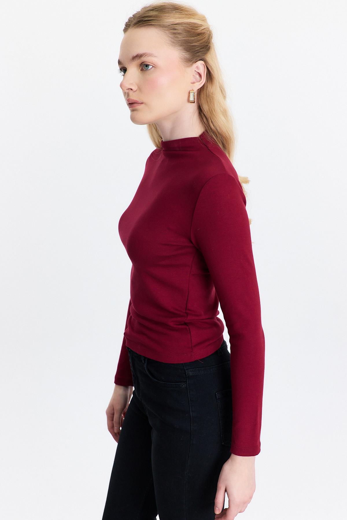 2069 Yarım Boğaz Bady Bordo - 8