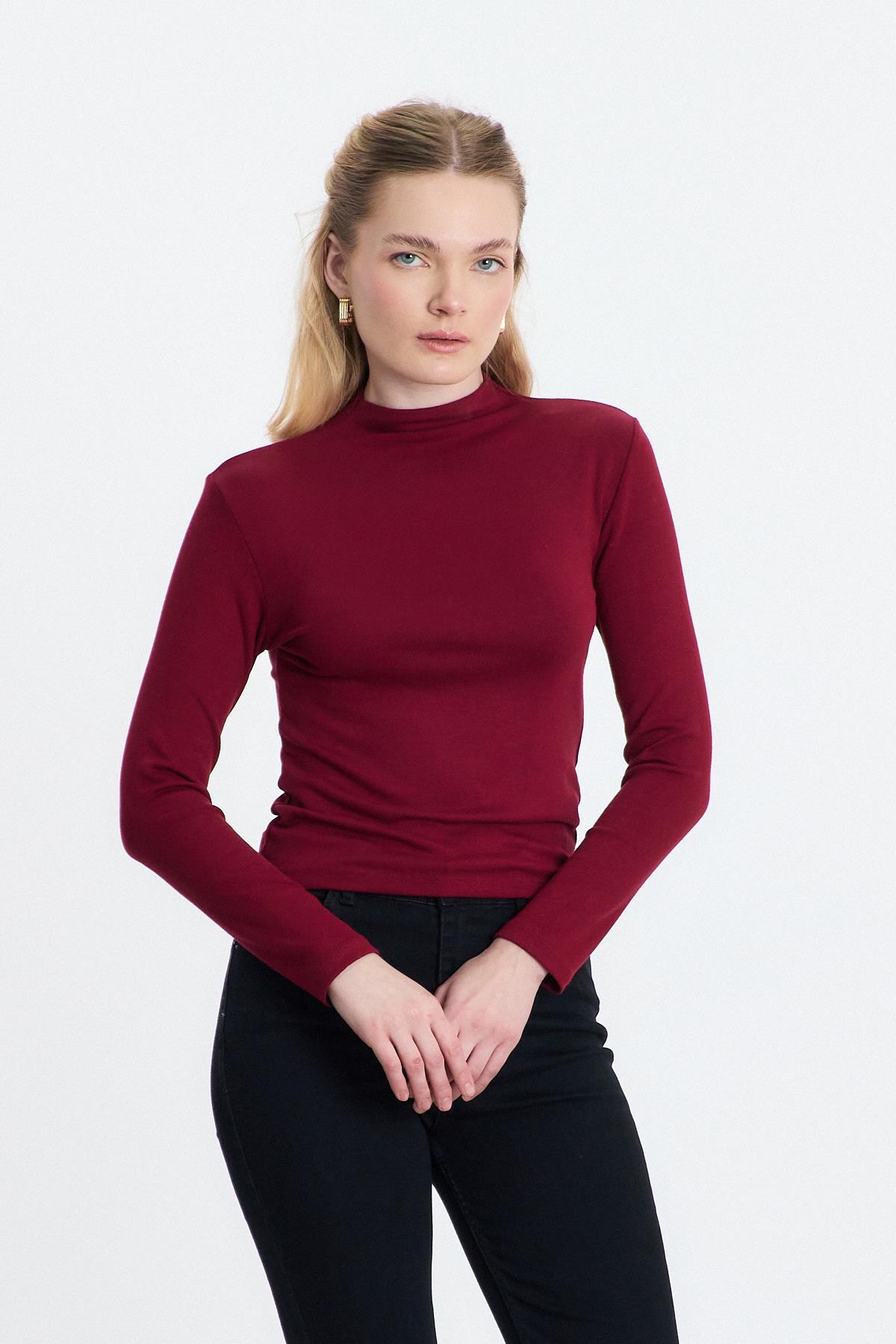 2069 Yarım Boğaz Bady Bordo - 2