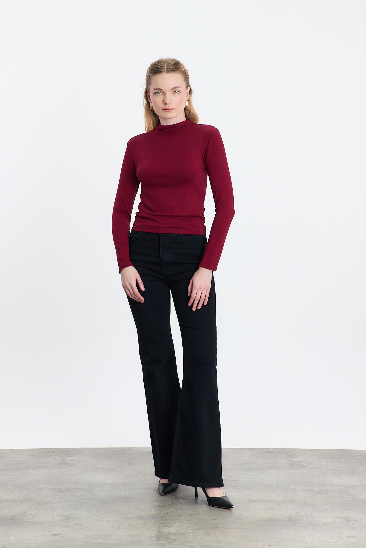 2069 Yarım Boğaz Bady Bordo - 3