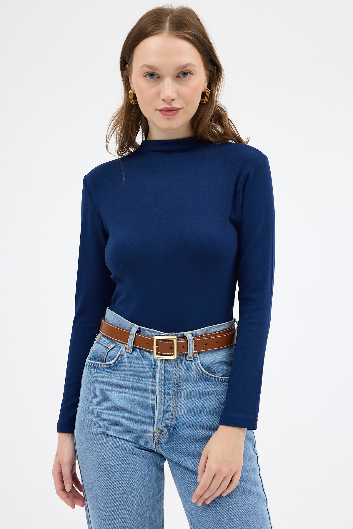 Laci Yarım Boğaz Uzun Kollu Body 2069 