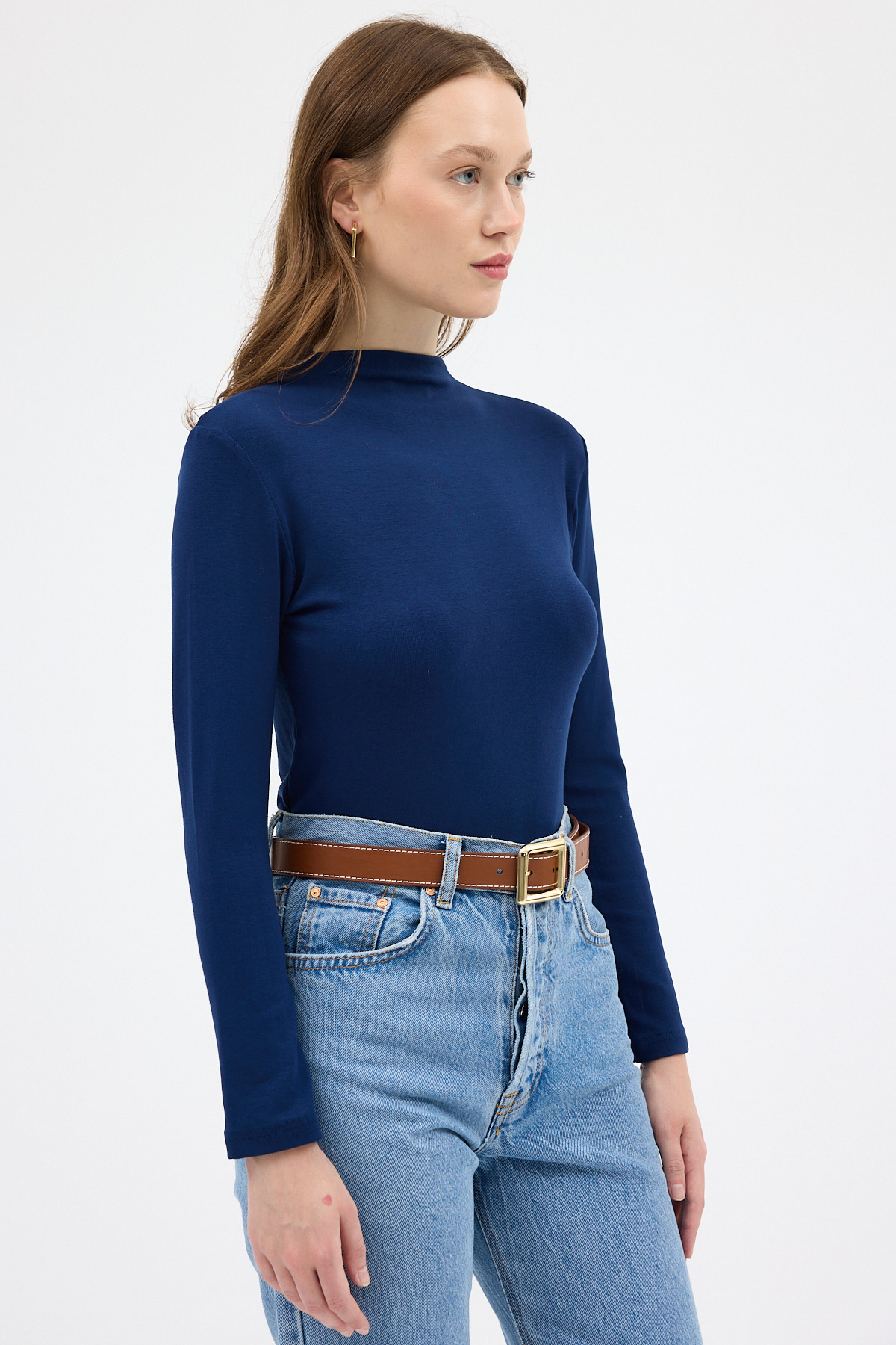 Laci Yarım Boğaz Uzun Kollu Body 2069 - 2