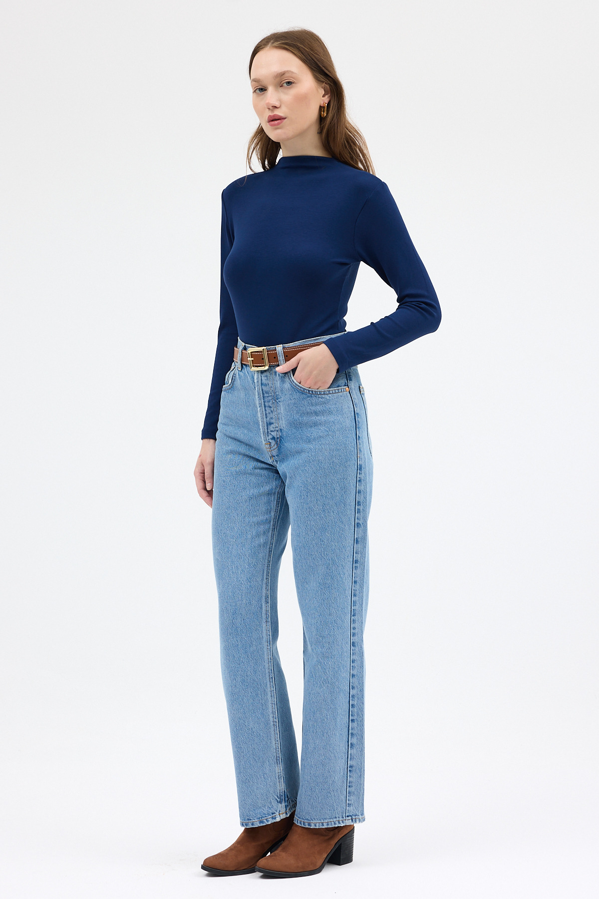 Laci Yarım Boğaz Uzun Kollu Body 2069 - 3