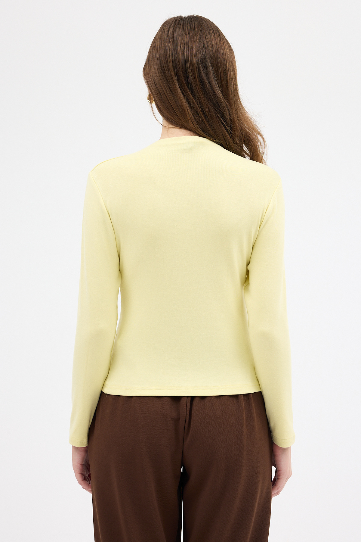 Sarı Yarım Boğaz Uzun Kollu Body 2069 - 5