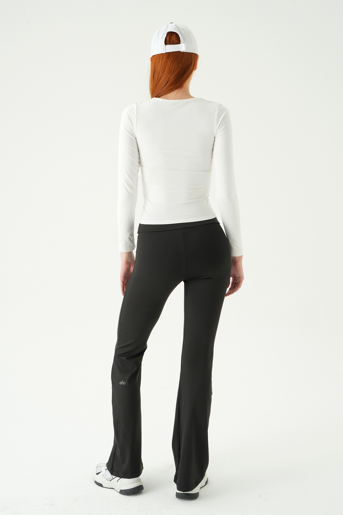 Siyah İspanyol Paça Arka Baskılı Tayt 2070 - 5