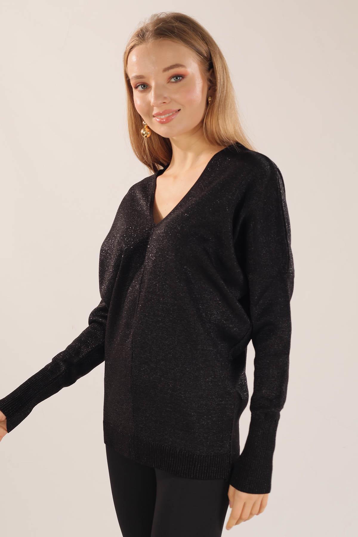 21005 V Yaka Kazak Siyah - 3