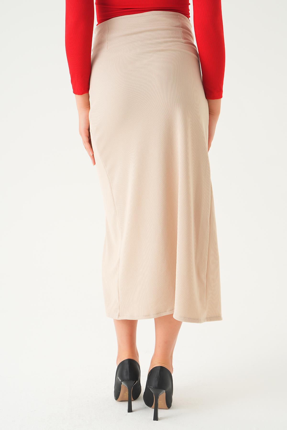 Bej Bel Toka Detay Etek 21033 - 4