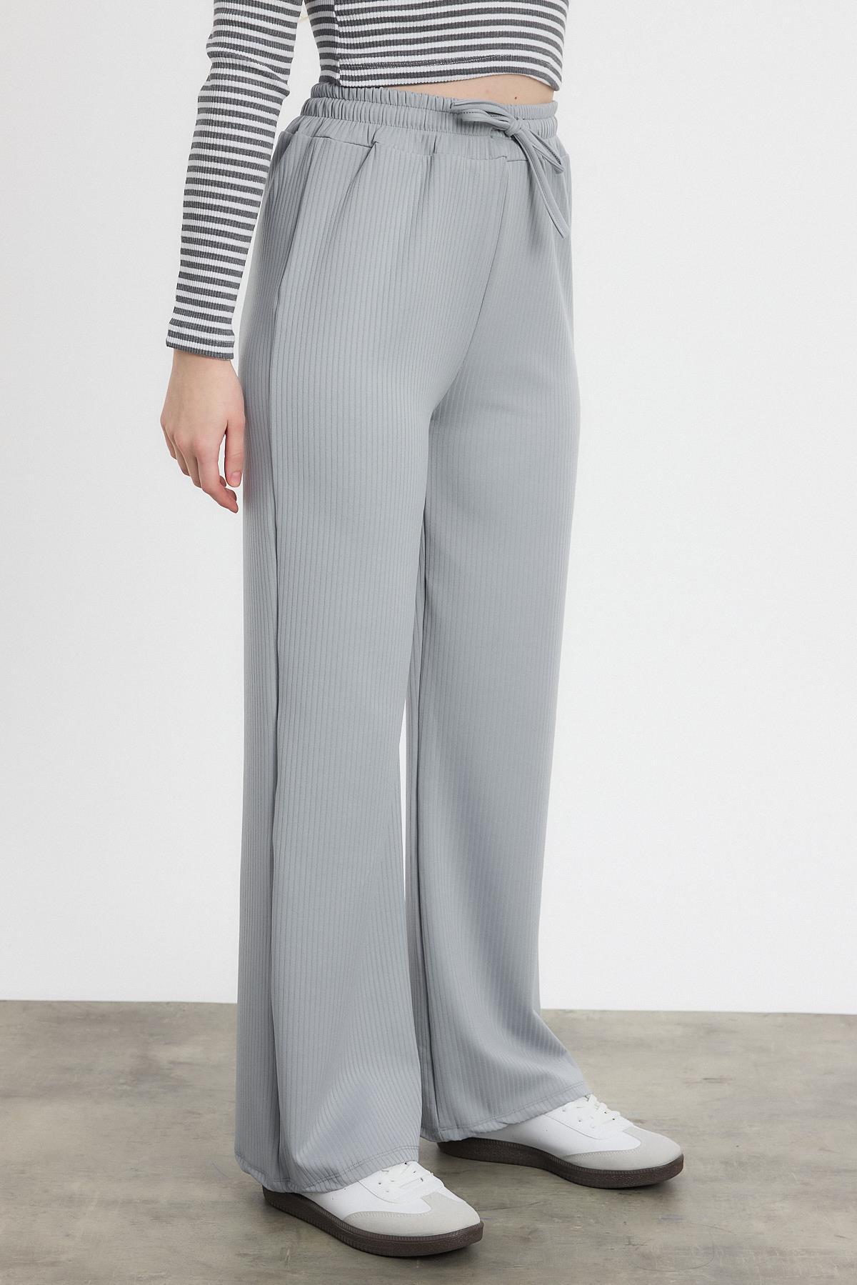 Gri Bel Lastikli Pantolon 2111 - 2