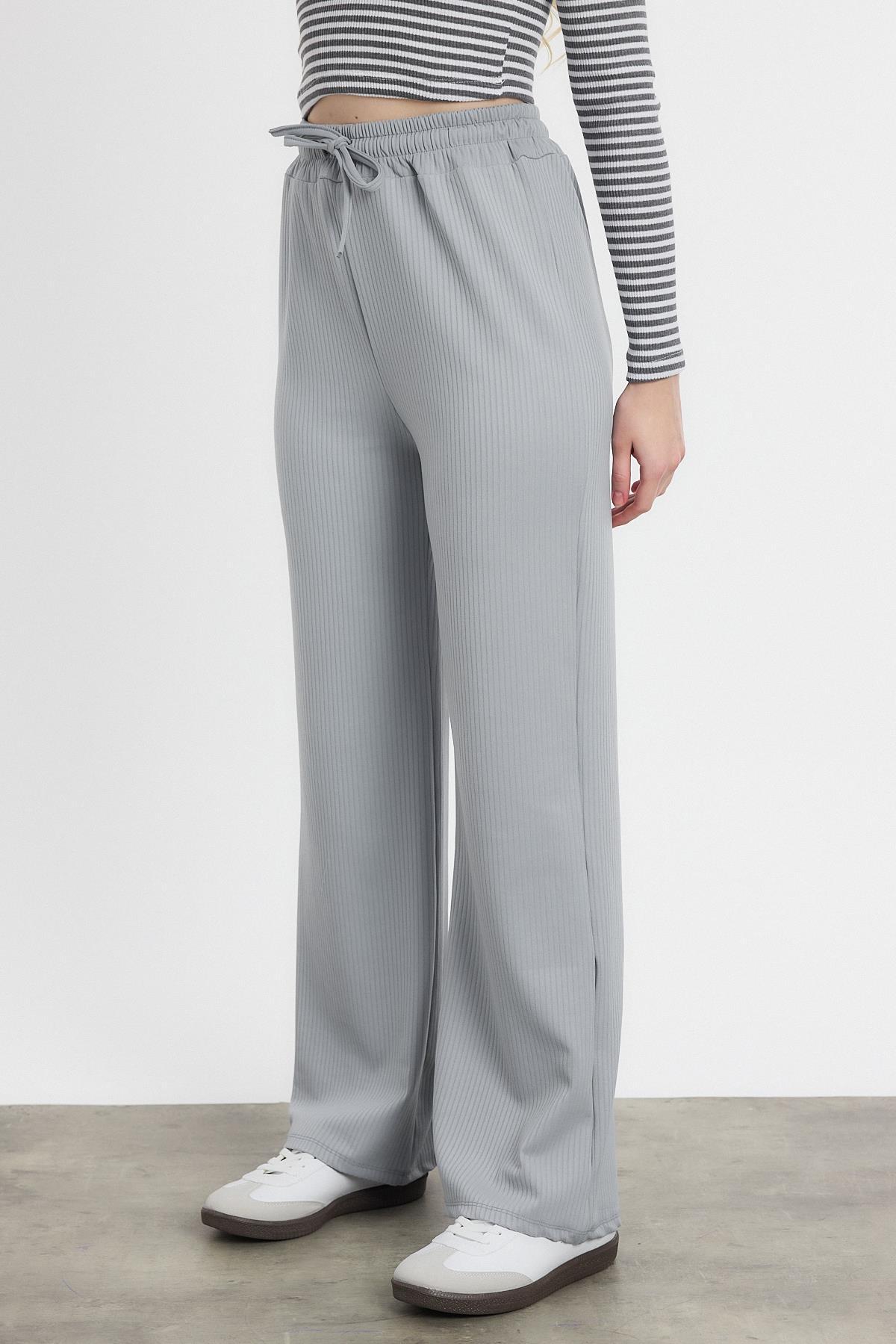 Gri Bel Lastikli Pantolon 2111 - 3
