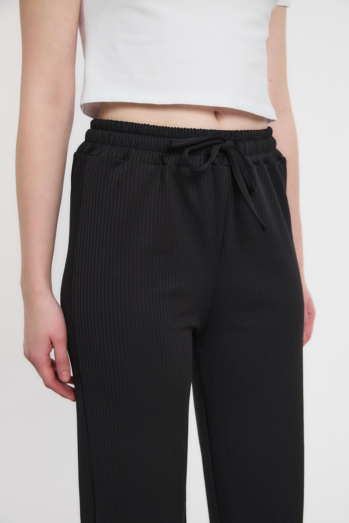 2111 Bel Lastikli Pantolon Siyah - RAYS