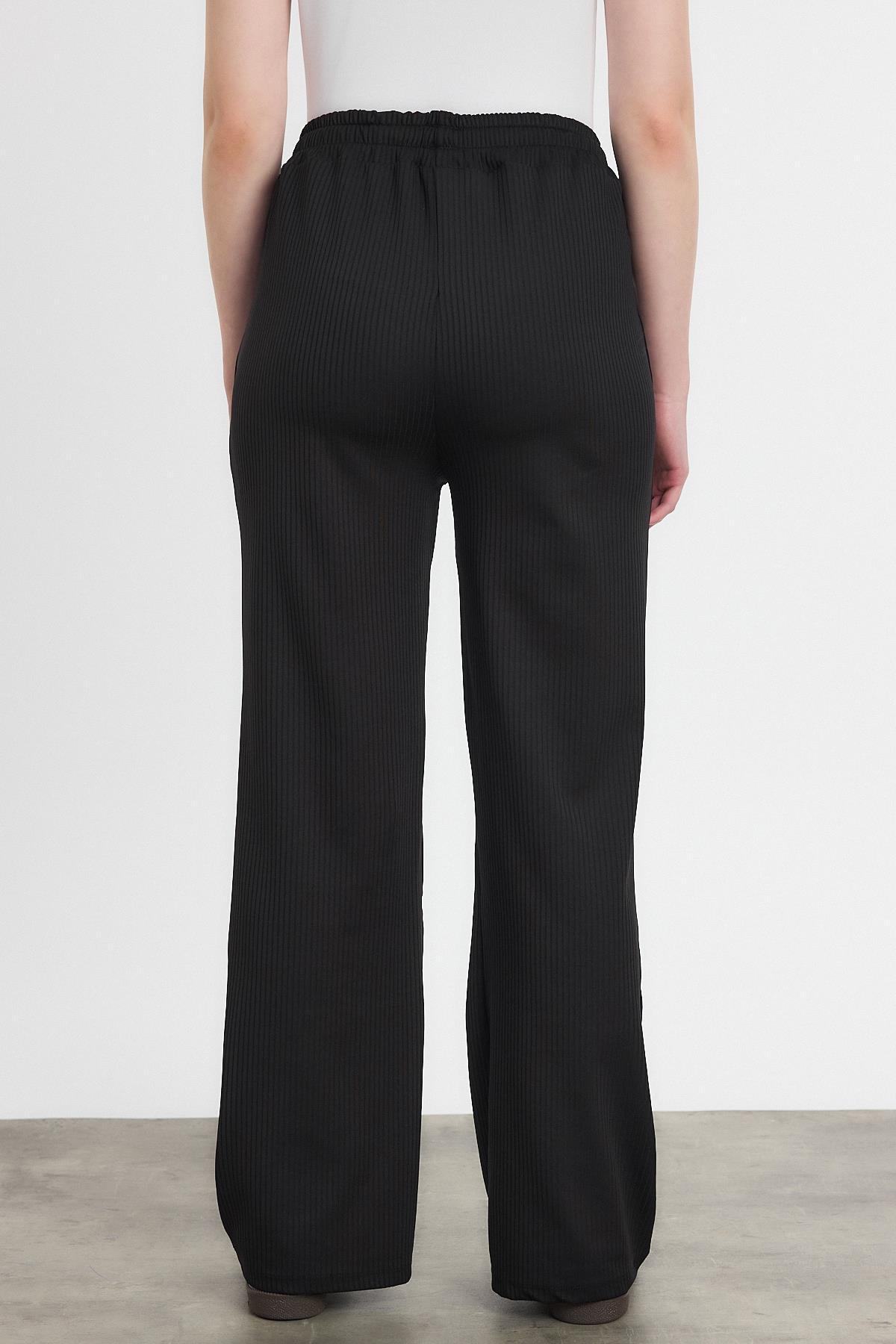 Siyah Bel Lastikli Pantolon 2111 - 5