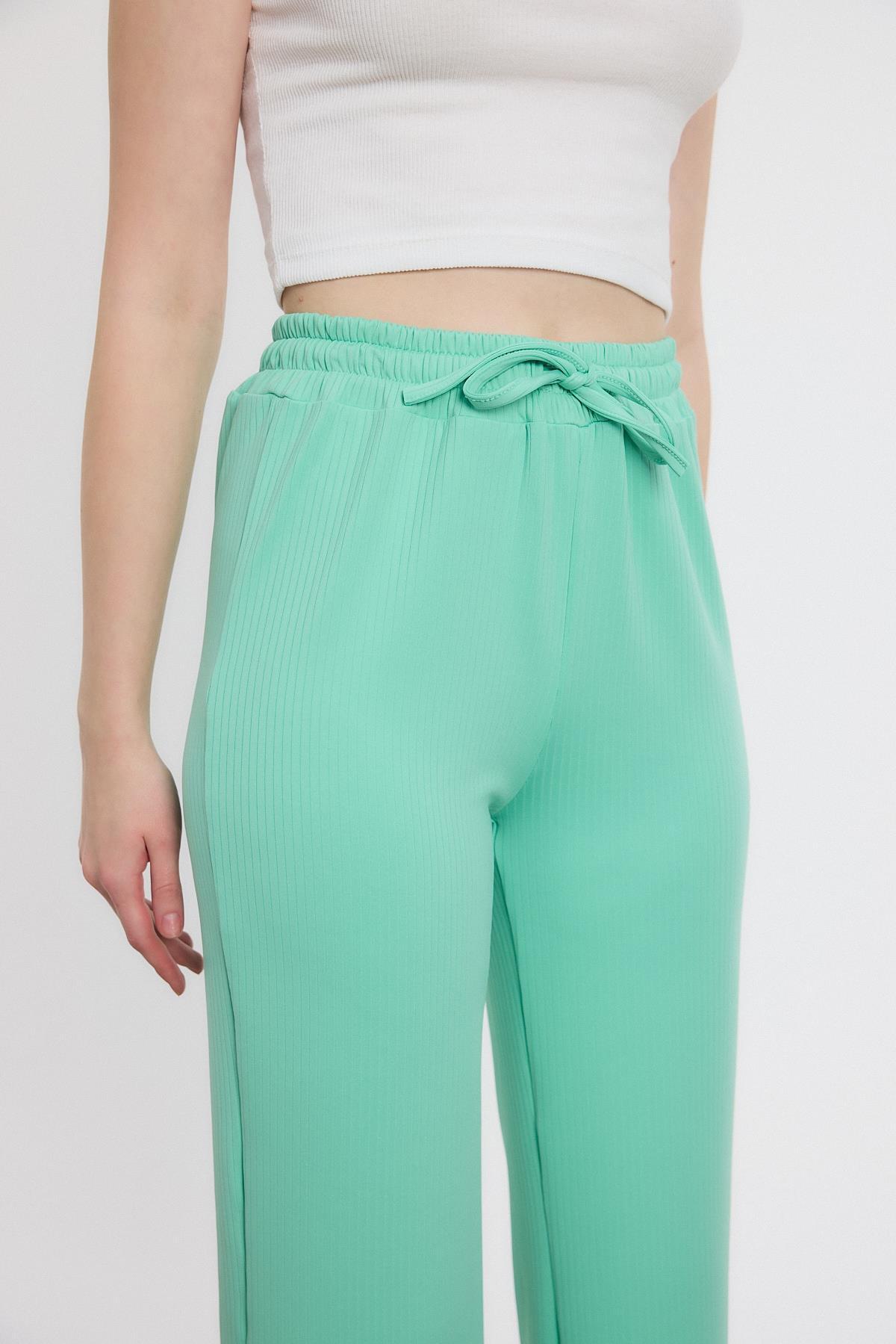 2111 Bel Lastikli Pantolon Su Yeşili - RAYS