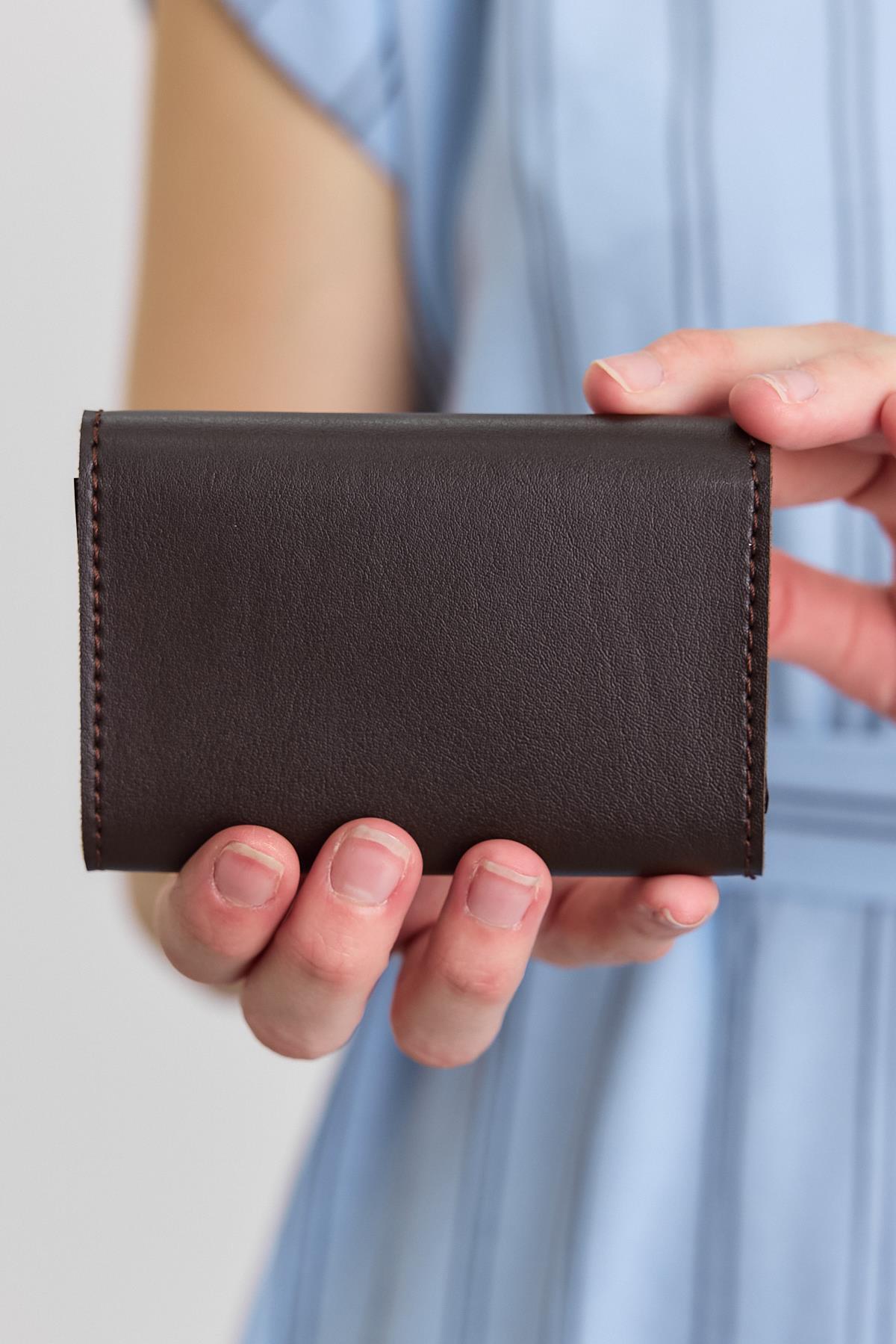 2121 Rays Baskı Cüzdan Kahve - 5