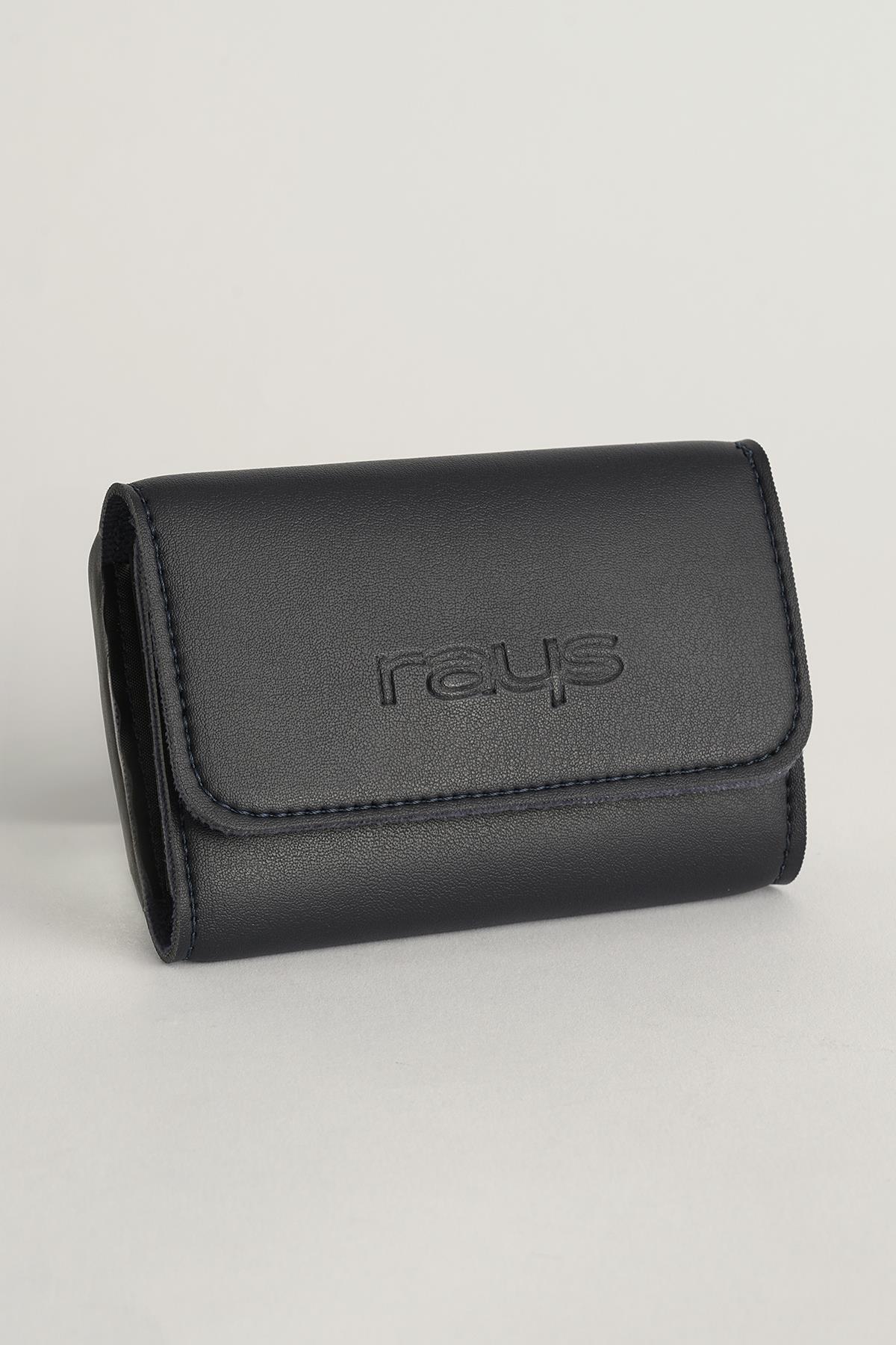 2121 Rays Baskı Cüzdan Siyah - RAYS