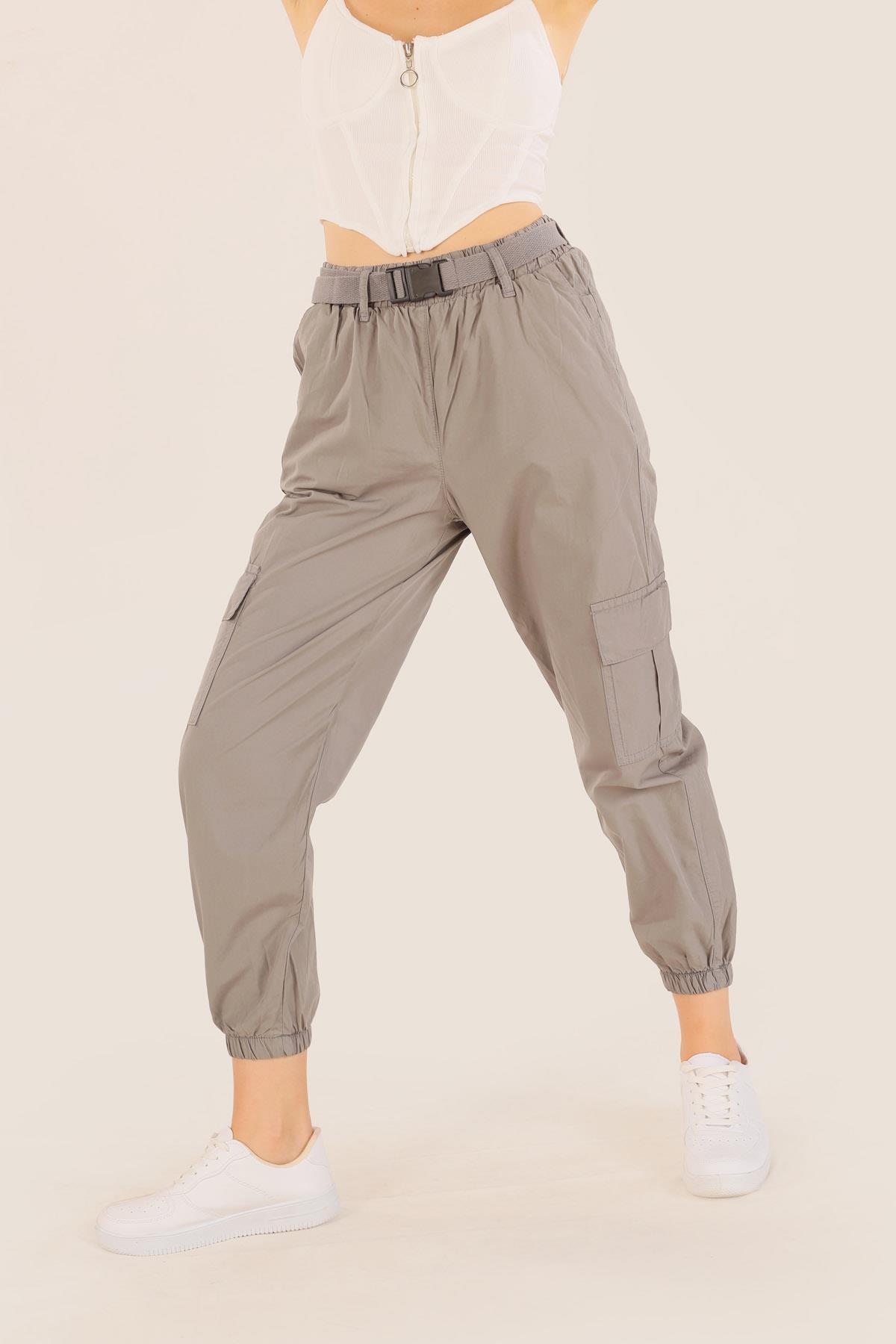 Antrasit Kemer Detay Paraşüt Pantolon 5031 - 4