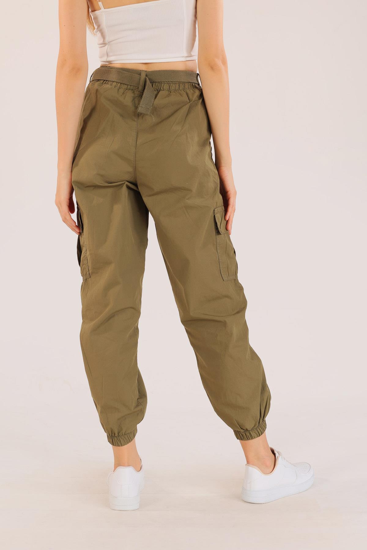 Haki Kemer Detay Paraşüt Pantolon 5031 - 6