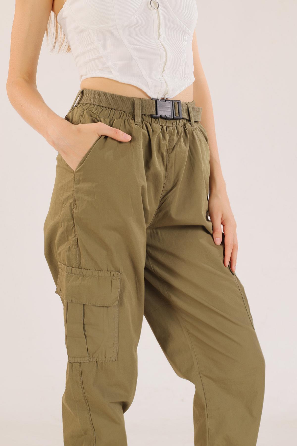 Haki Kemer Detay Paraşüt Pantolon 5031 - 7