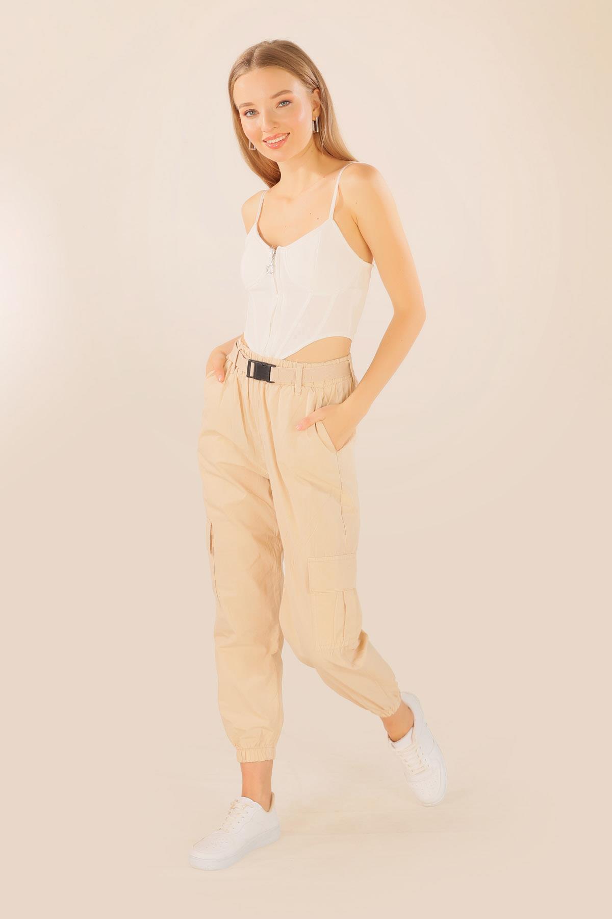 Taş Kemer Detay Paraşüt Pantolon 5031 - 1