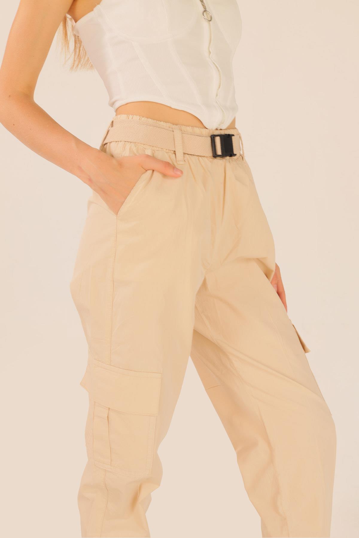 Taş Kemer Detay Paraşüt Pantolon 5031 - 6