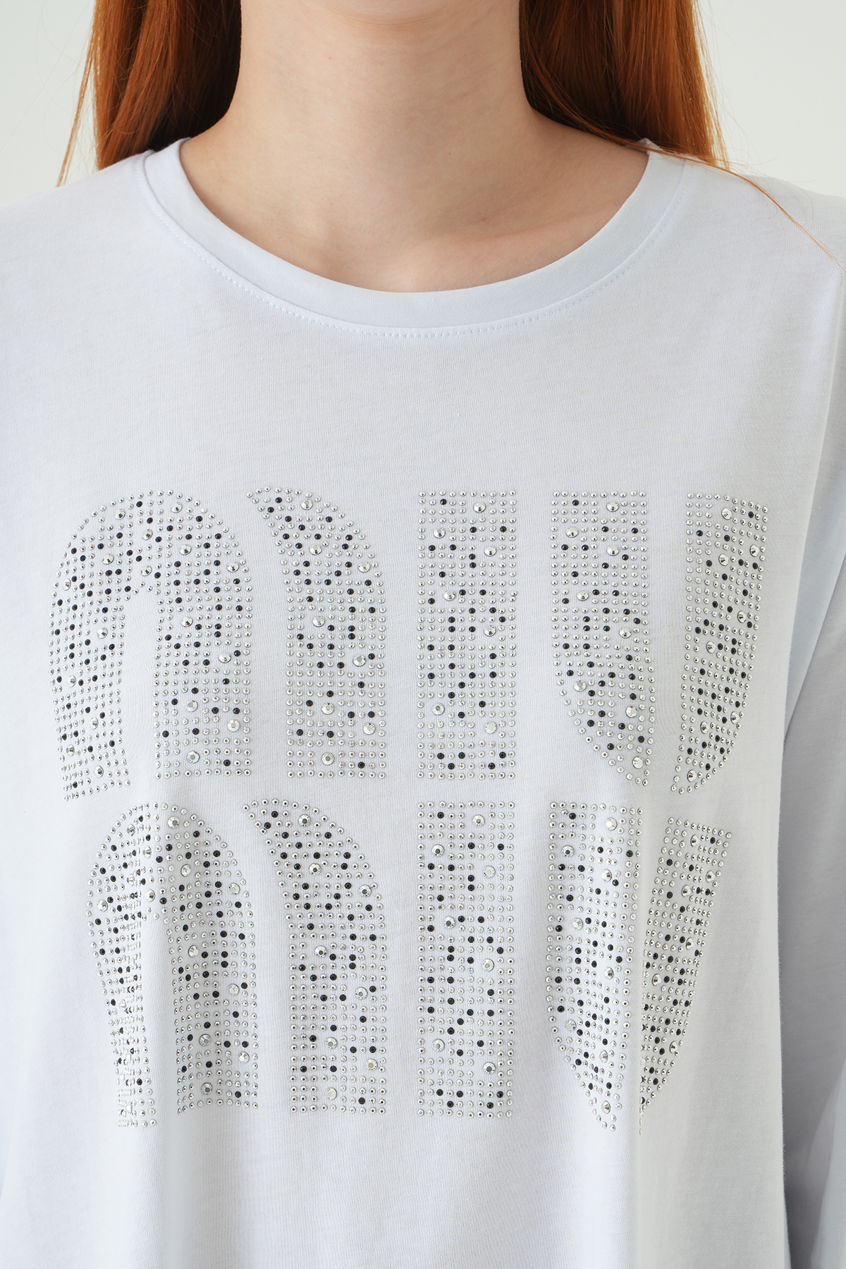 2146M Baskılı Tunik Beyaz - RAYS