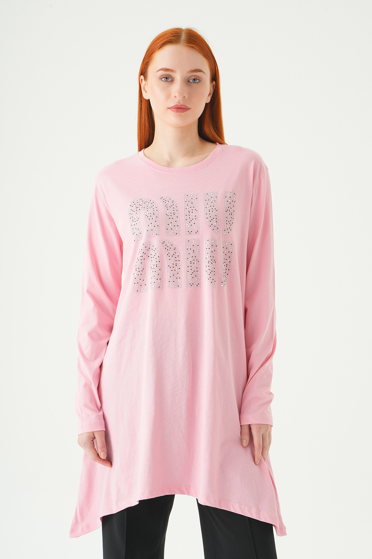 Pembe Mıu Baskılı Tunik 2146M - RAYS (1)